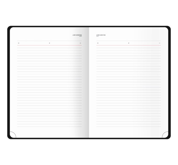 Еженедельник А4, 64 л., датированный, кожзам, черный (2024 г.) Wd4_51612