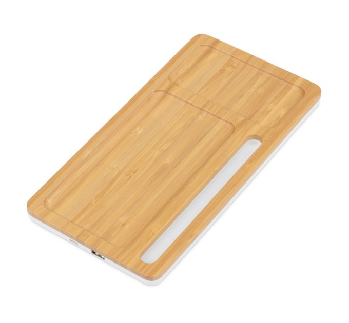 Беспроводное зарядное устройство-органайзер из бамбука «Timber»