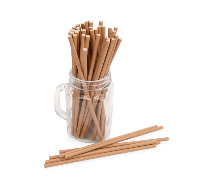 Набор крафтовых трубочек Kraft straw, 100 шт.