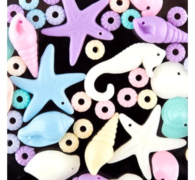 Набор бусин для рукоделия Hobbius Ассорти, 25 г DFM-25 №01