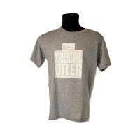 Майка мужская серая с принтом