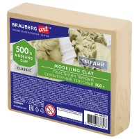 Пластилин скульптурный 0.5 кг, телесный, твердый 106519