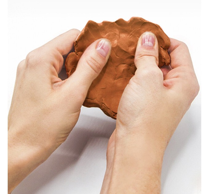 Пластилин скульптурный 0.5 кг, терракотовый, мягкий 106516