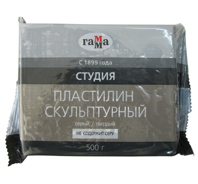 Пластилин скульптурный 0.5 кг, Серый Т 280е050003.2