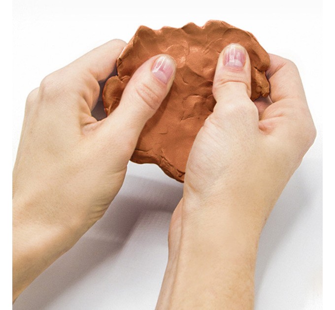 Пластилин скульптурный 1 кг, терракотовый, мягкий 106523