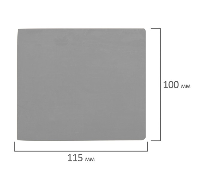 Пластилин скульптурный 0.5 кг, серый, мягкий 106513