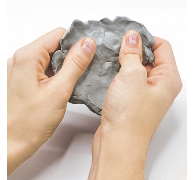 Пластилин скульптурный 0.5 кг, серый, мягкий 106513