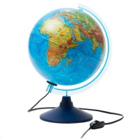 Глобус физико-политический с подсветкой на круглой подставке d-250 мм 12500284