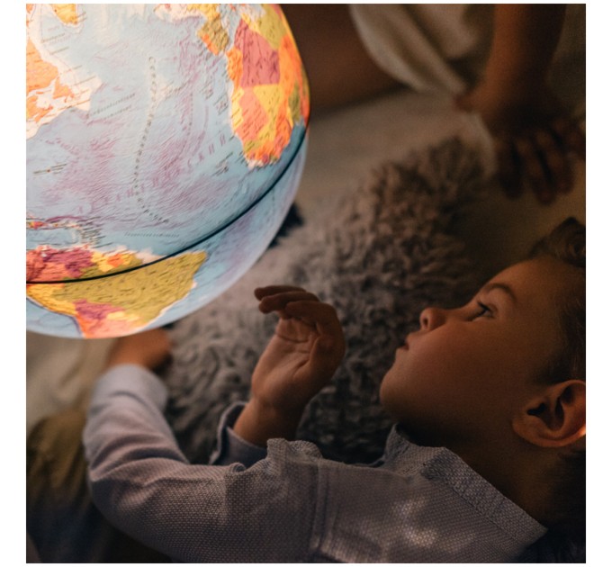 Глобус политический d-250 мм Globen, интерактивный, с подсветкой + очки виртуальной реальности INT12500304