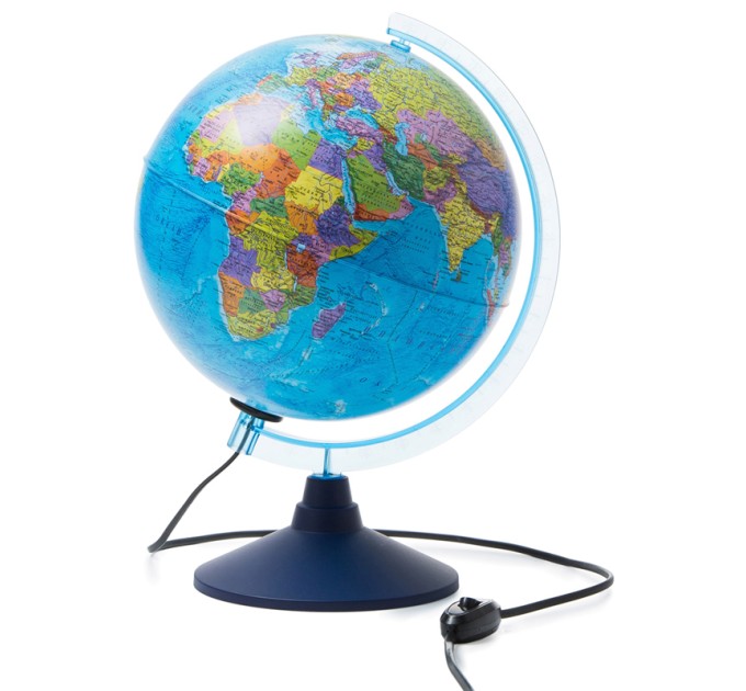 Глобус политический d-250 мм Globen, интерактивный, с подсветкой + очки виртуальной реальности INT12500304