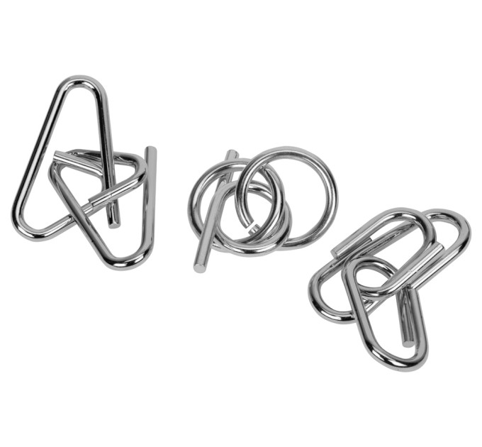 Набор из 3 металлических головоломок в мешочках Enigma