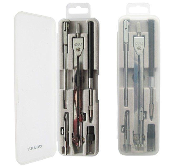 Готовальня (набор чертежный), 5 предметов в футляре 8605