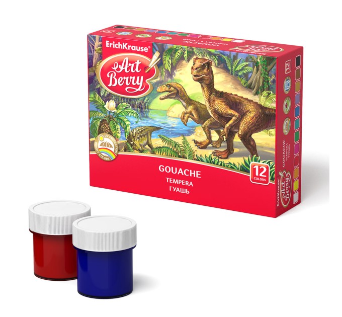 Гуашь 12 цветов/20 мл, ArtBerry® с УФ защитой яркости 41746