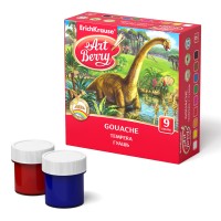 Гуашь 9 цветов/20 мл, ArtBerry® с УФ защитой яркости 41745о