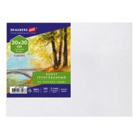 Холст на МДФ, 20х30, хлопок 100%, мелкое зерно, грунтованный, 280 г/м² 192184