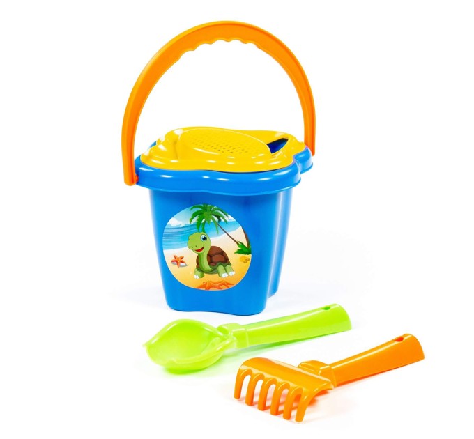 Ведро-цветок среднее, ситечко-цветок, совок №2, грабельки №2 2150