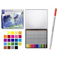 Акварельные карандаши STAEDTLER «KARAT», 24 цвета, в металлическом пенал 125 M24 Акварельные карандаши STAEDTLER «KARAT», 24 цвета, в металлическом пенал 125 M24