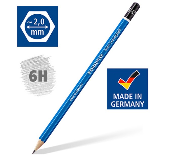 Карандаш 6H, «Mars Lumograph» STAEDTLER 100-6H
