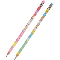 Карандаш 2B, с ластиком, MIYOU С012-2В