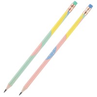 Карандаш HB, с ластиком, пластиковый, MACARON U54800