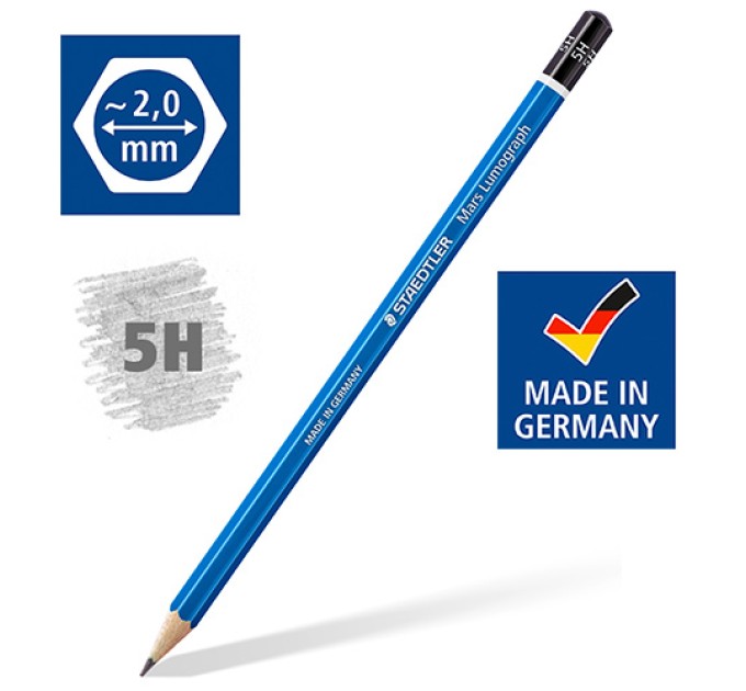 Карандаш 5H, «Mars Lumograph» STAEDTLER 100-5H