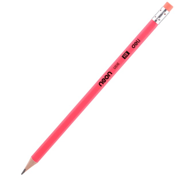 Карандаш HB, с ластиком, треугольный, NEON U51600