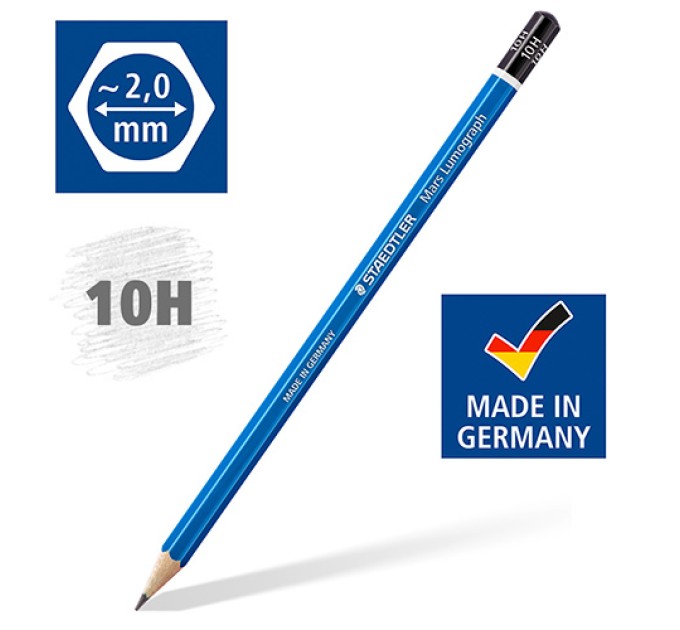 Карандаш 10H, «Mars Lumograph» STAEDTLER 100-10H