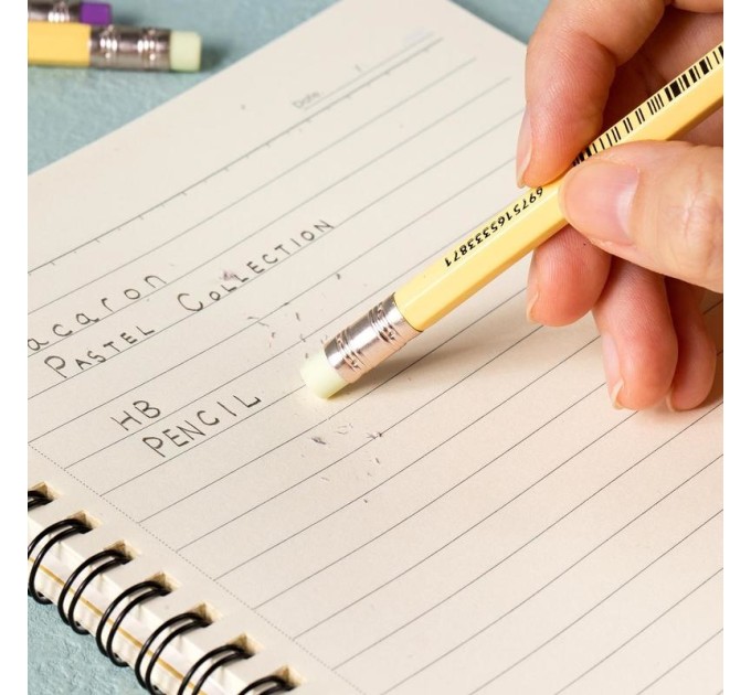 Карандаш с ластиком НВ, Macaron С025-НВ