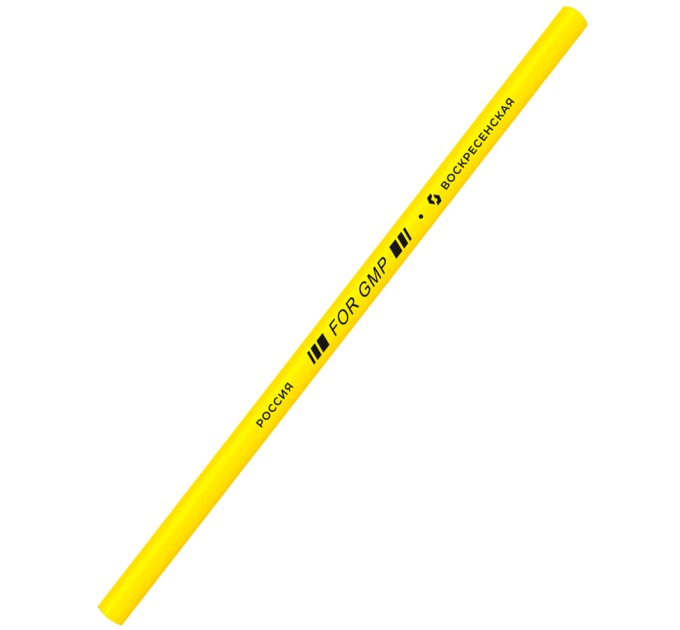 Карандаш по стеклу, металлу, пластику FOR GMP, желтый, ВКФ 1Р-1382
