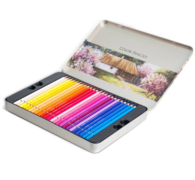 Художественные карандаши 48 цветов, в металлическом пенале 6567