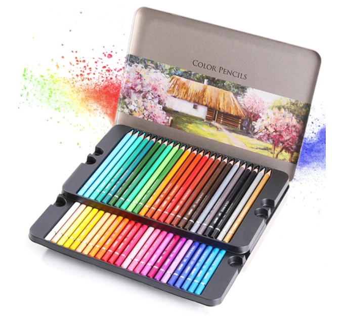 Художественные карандаши 48 цветов, в металлическом пенале 6567