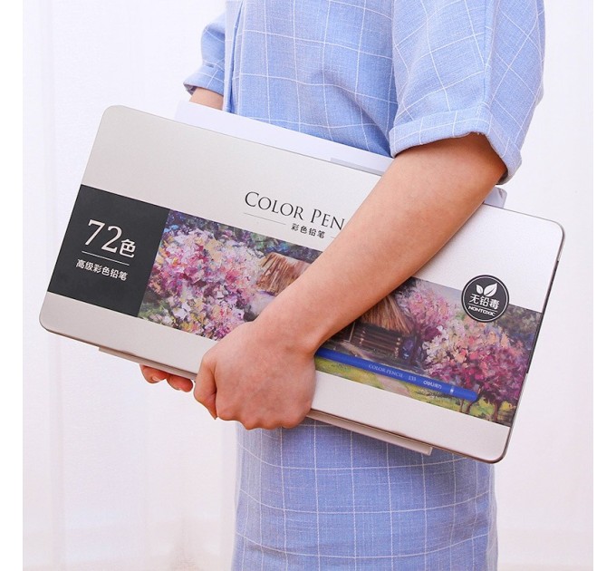 Художественные карандаши 72 цвета, в металлическом пенале 6568