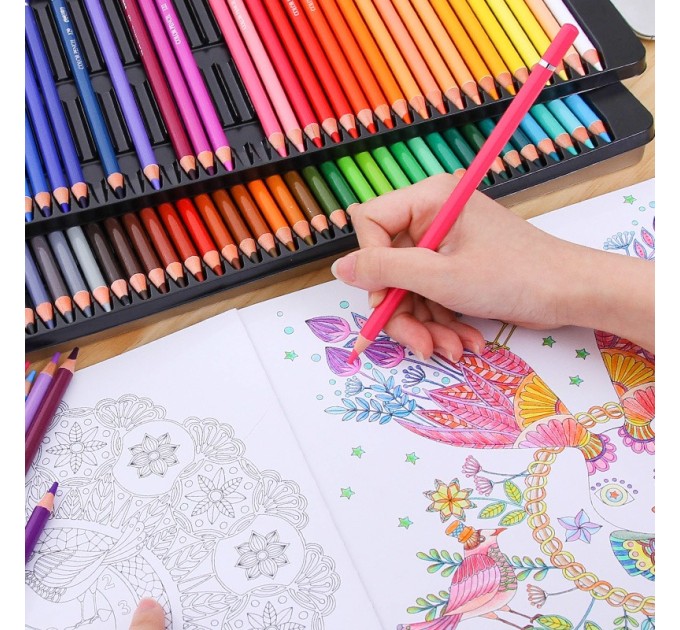 Художественные карандаши 72 цвета, в металлическом пенале 6568