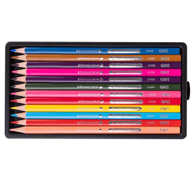 Карандаши Deli «Color Emotion»,12 цветов, треугольные С00200
