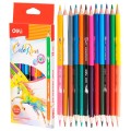 Карандаши Deli «ColoRun», двусторонние, треугольные, 24 цвета, 12 шт С00520