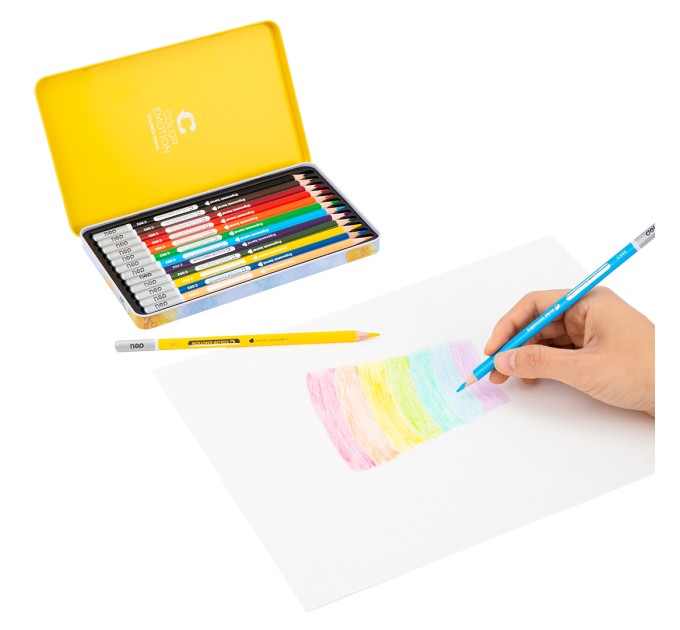 Карандаши Deli «Color Emotion» NEW, 12 цветов, в металлическом пенале С00205new