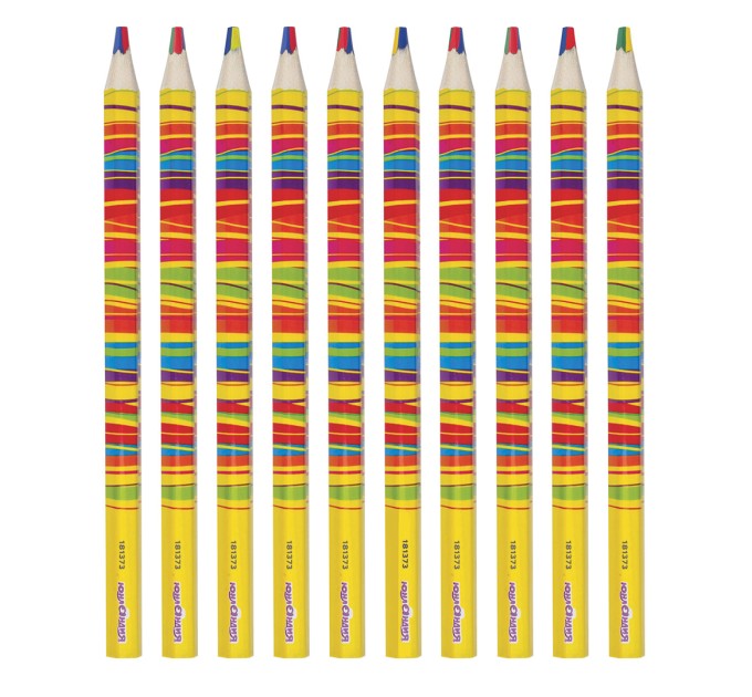 Карандаш утолщенный с многоцветным грифелем, «ЮНЛАНДИЯ» 181373