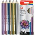 Карандаши KEYROAD «Металлик», 12 цветов, треугольные KR971756