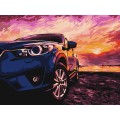 Картина по номерам с акриловыми красками «Дрифт на закате», 30х40 см, на картоне КК_44055