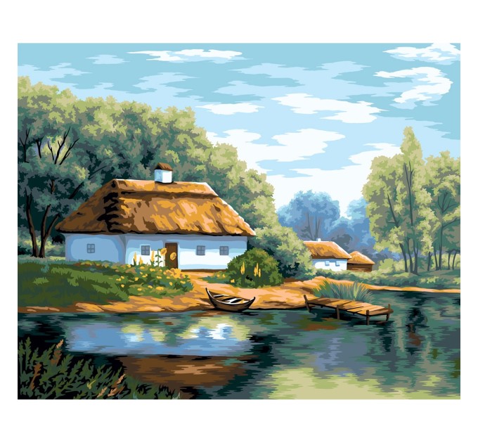 Картина по номерам Фрея «Утро в деревне», 40x50 см, холст PNB/PL-064