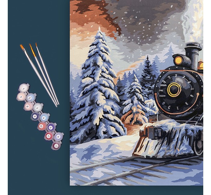 Картина по номерам Фрея «Новогодний экспресс», 40х50 см, холст PNB/PL-181