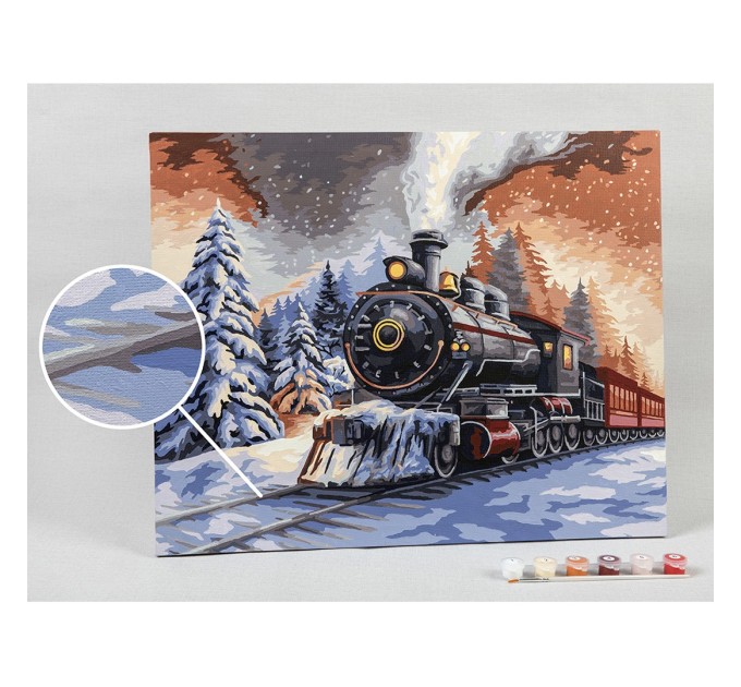 Картина по номерам Фрея «Новогодний экспресс», 40х50 см, холст PNB/PL-181