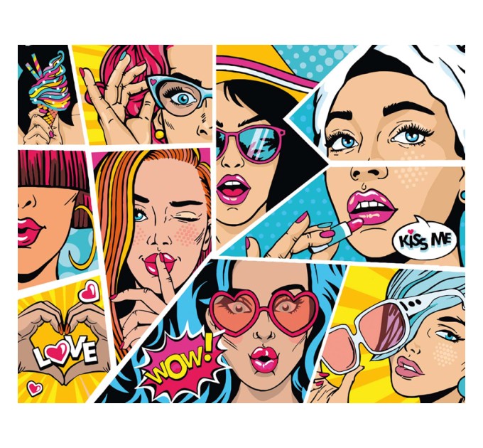 Картина по номерам с акриловыми красками «Wow. Comics», 40х50 см, на холсте КХ_44190