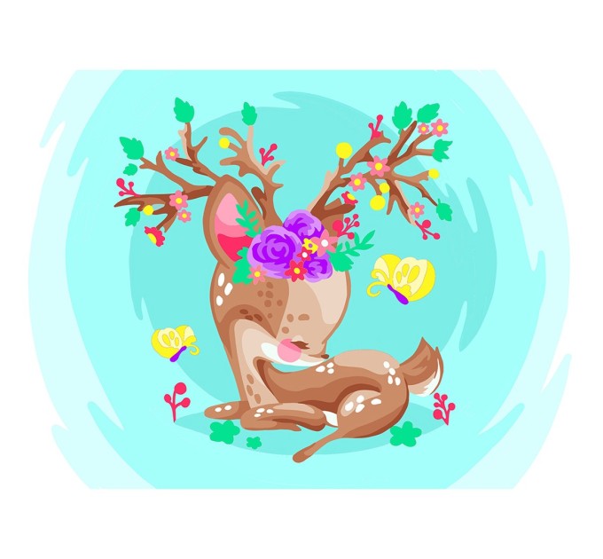 Картина по номерам Фрея «Олененок в лесу», 30х40 см, картон PKZ-2 №42