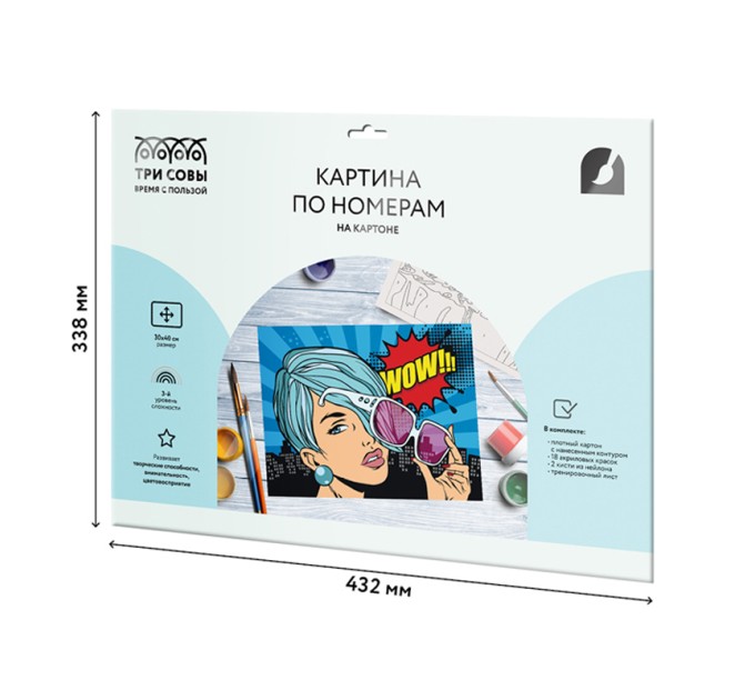 Картина по номерам с акриловыми красками «Wow. Style», 30х40 см, на картоне КК_44057