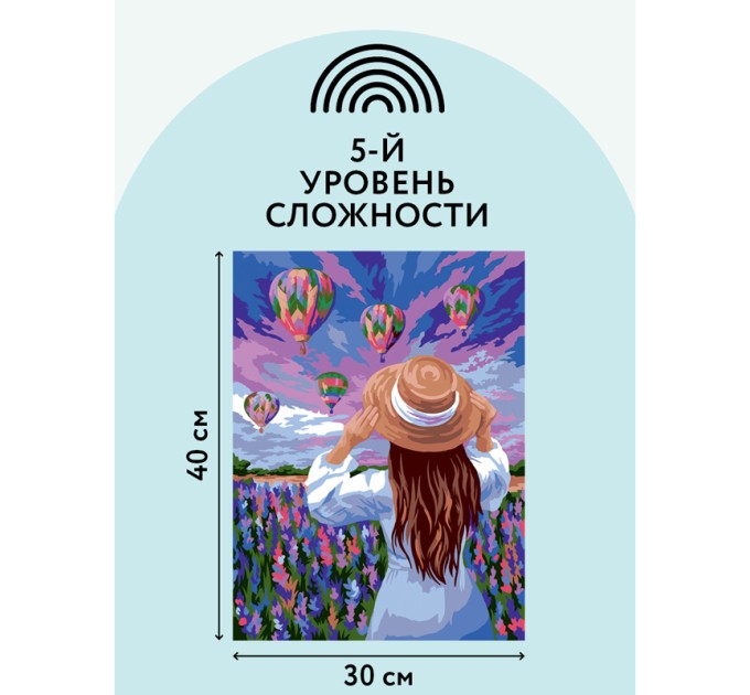 Картина по номерам с акриловыми красками «Воздушные шары», 30х40 см, на картоне КК_44053