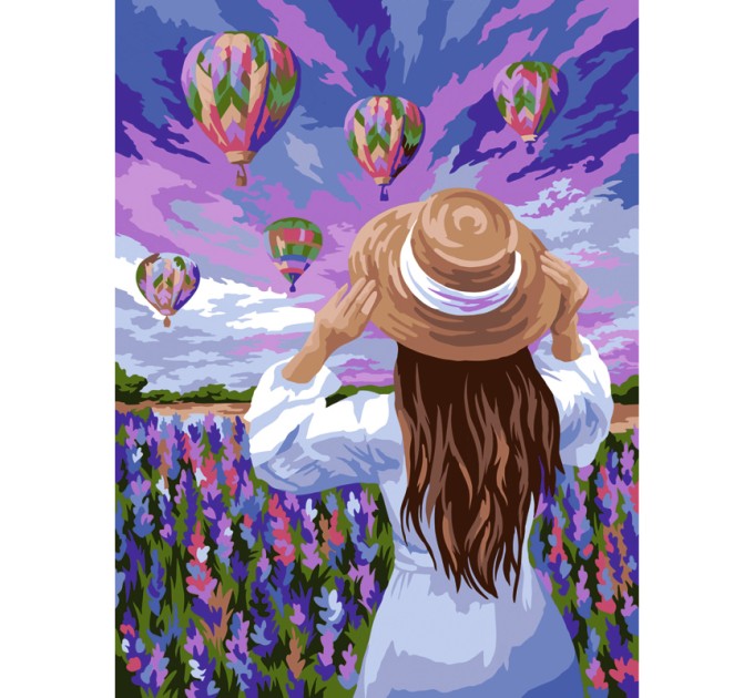 Картина по номерам с акриловыми красками «Воздушные шары», 30х40 см, на картоне КК_44053