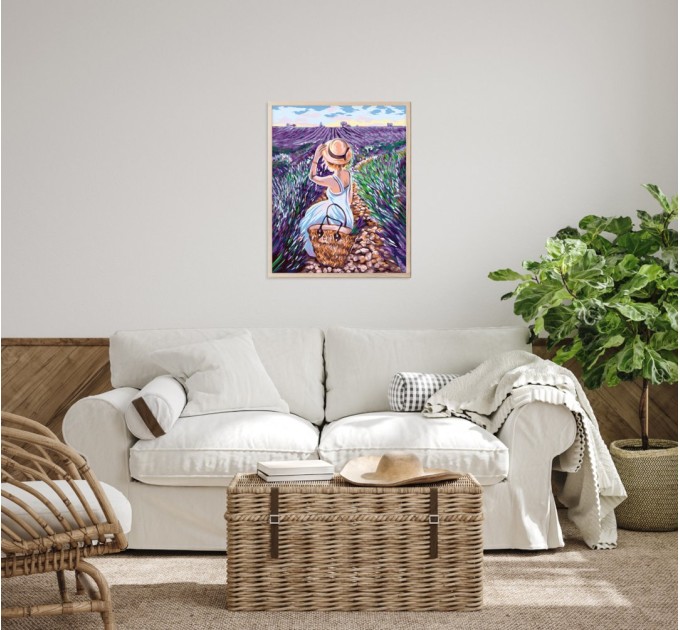 Картина по номерам Фрея «Взгляд на лавандовое поле», 50х40 см, холст на подрамнике PNB/PL-029