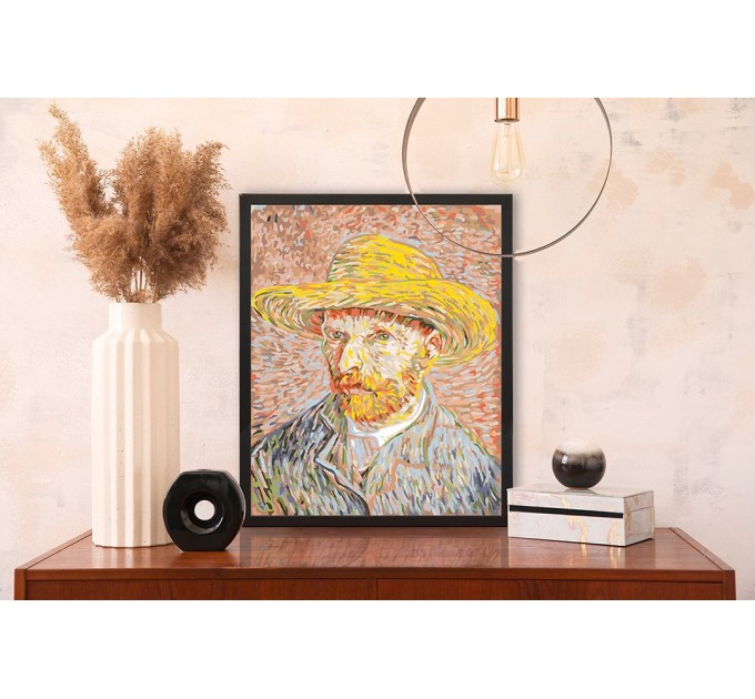 Картина по номерам Фрея «Винсент ван Гог, Автопортрет в соломенной шляпе», 50х40 см MET-PNB/PL-005
