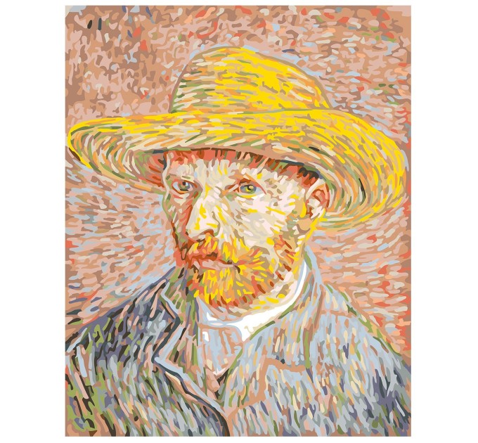Картина по номерам Фрея «Винсент ван Гог, Автопортрет в соломенной шляпе», 50х40 см MET-PNB/PL-005